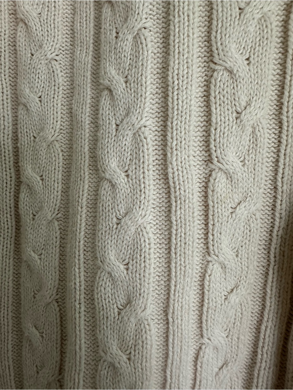 Banana Republic shawl collar cardigan cable knit pattern off-white color Large - Picture 3 of 6